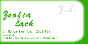 zsofia lach business card